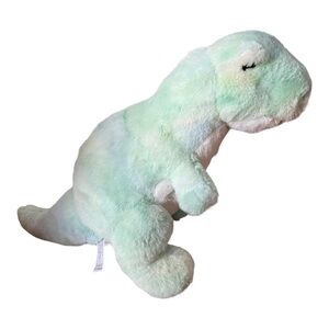 FAO Schwarz T-Rex Dinosaur Plush Adorable Cuddly Stuffed Animal Blue 13”‎ Tall